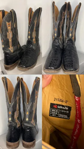 BOTA COURO DE JACARÉ