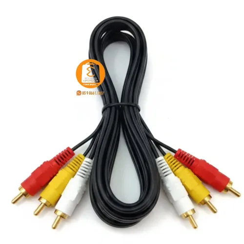 Cabo 3 Rca X 3 Rca, Áudio/Vídeo 1,5m. Dvd Player Video Game receptor