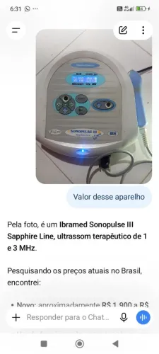 Equipamento de ondas magnética para fisioterapia.