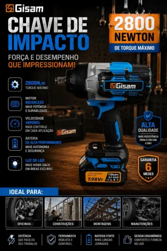 Chave de impacto Gisam 2.800 N.M