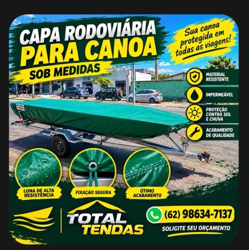 Capa rodoviária para canoa