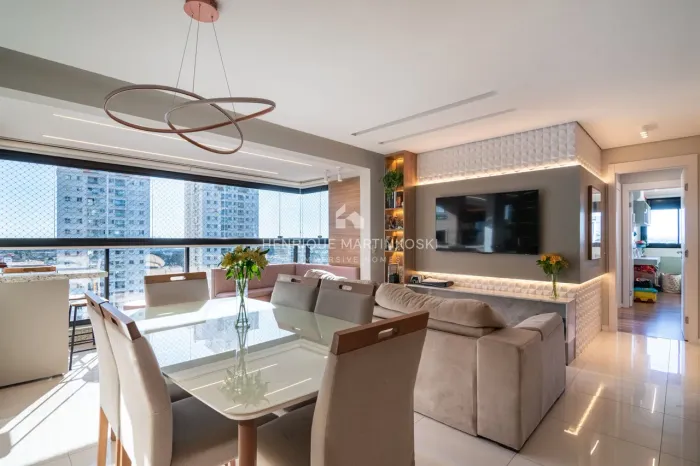 Apartamento Padrão a venda no Ecoville Curitiba PR, ANDAR ALTO, FACE NORTE, com 3 quartos(
