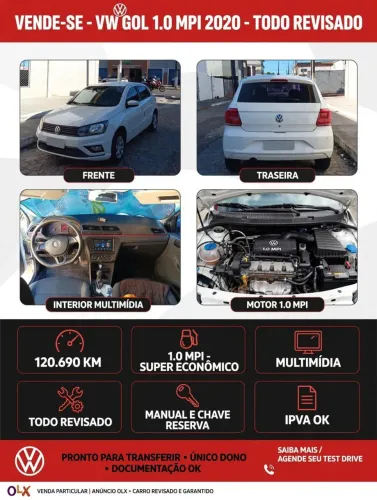 Volkswagen Gol Geração VII 1.0 12V Flex Mec. 4P 2020