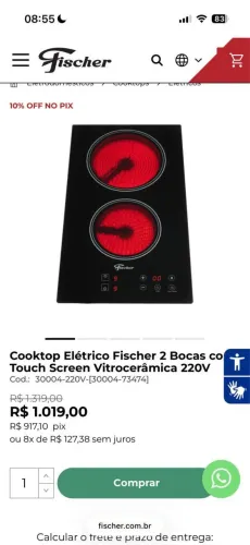 Cooktop Indução (2 Bocas) 