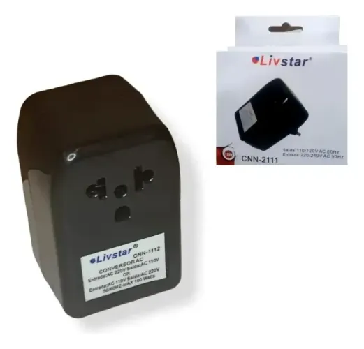 Transformador Tomada 110v Para 220v E 220v Para 110v 100w Cor Preto
