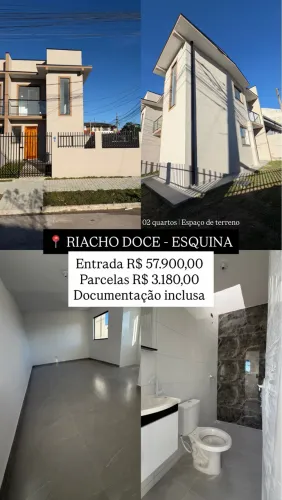 Sobrado de Esquina no Riacho Doce em Curitiba. Entrada legal. 