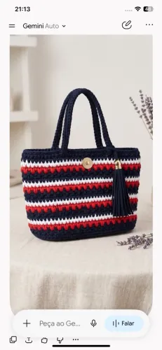Bolsa artesanal de cordas