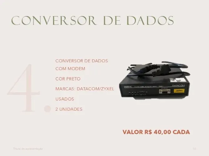 Conversor de dados DATACOM