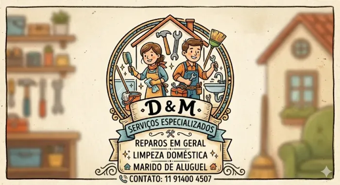 Pedreiro, limpeza doméstica e serviços em gerais