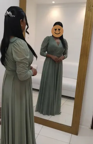 Vestido madrinha de casamento verde oliva