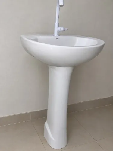 Pia de Banheiro com Coluna + Torneira - Conservada!