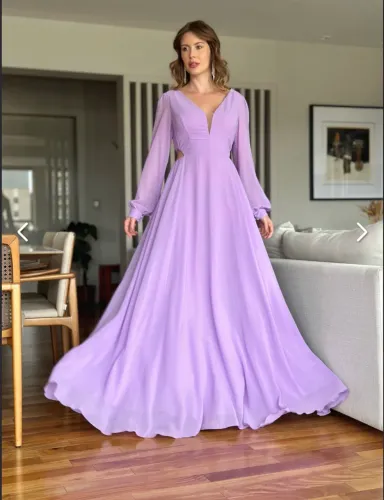 VESTIDO LILÁS DE FESTA