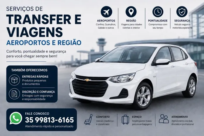 TRANSFER EXECUTIVO | AEROPORTOS | VIAGENS | ENTREGAS