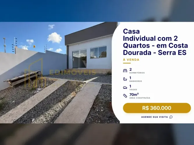 Oportunidade em Costa Dourada - Casa com 2 Quartos e 2 Vagas de Garagem!
