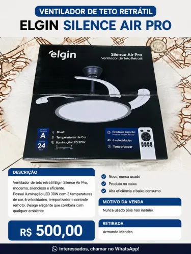 Ventilador/luminária de teto