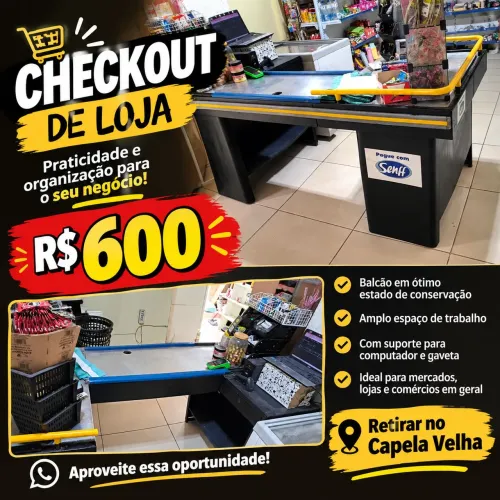 Balcão checkout de mercado