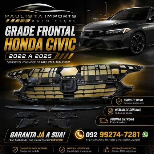 Grade Honda Civic 2022 2023 2024 ( Consulte Valores