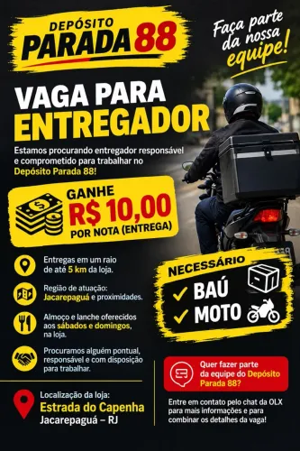 Vaga entregador Zé delivery/ iFood/ anota aí 
