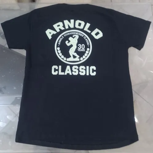 Camisa Musculação Arnold Tamanho G Preta Nova