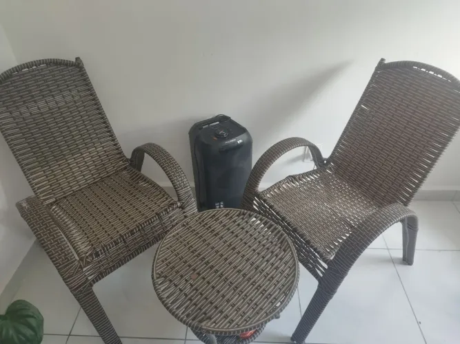 Conjunto de cadeiras para varanda 