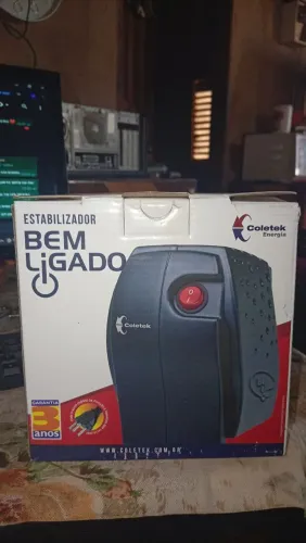 Estabilizador Coletek Bem Ligado Monovolt/Bivolt 4 Tomadas Preto