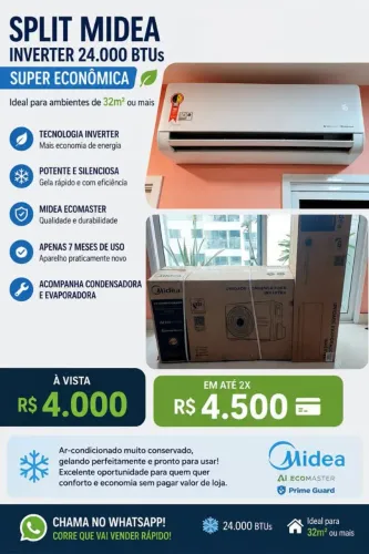 VENDO URGENTE - Split Midea Inverte 24.000 BTUS