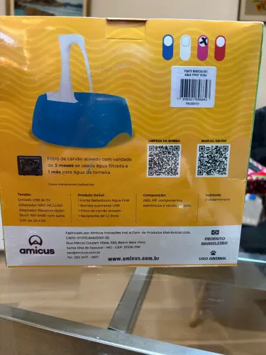 Fonte bebedouro de água USB