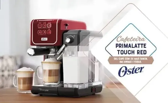 Cafeteira espresso Oster PrimaLatte Touch Red (127 V)