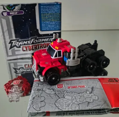 Figure Transformers Cybertron Optimus Prime, completo e original Hasbro, Galaxy Force