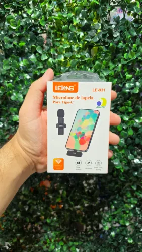 Microfone de Lapela Tipo-C (1 Microfone)