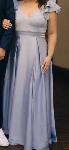 Vestido de festa azul serenity