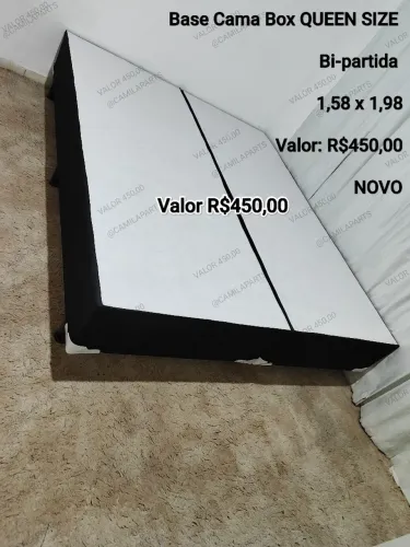 Base Cama Box QUEEN SIZE Bi-partida NOVO ENTREGO