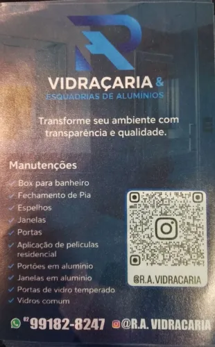 vidraçaria e esquadrias de aluminio