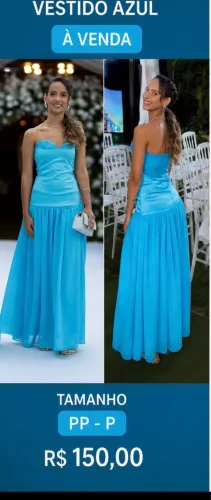 Vestido de festa azul