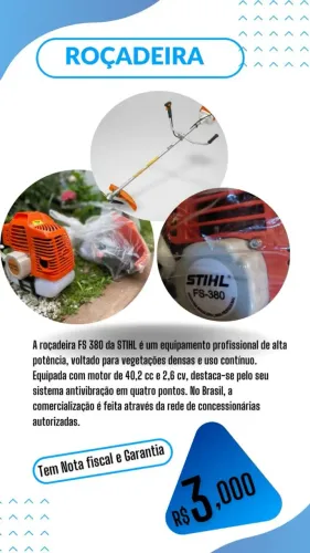 Roçadeira Sthill FS 380 Nova