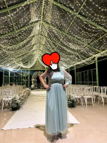 Vestido de festa GG com brilho 