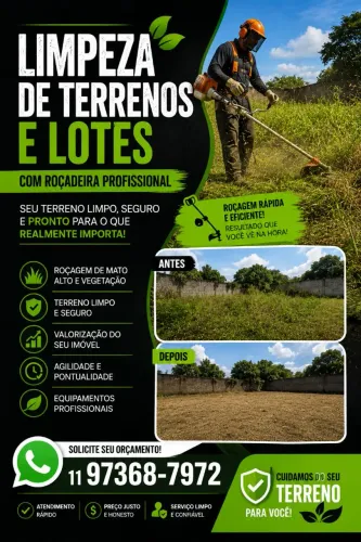 Limpeza de terreno e lotes 