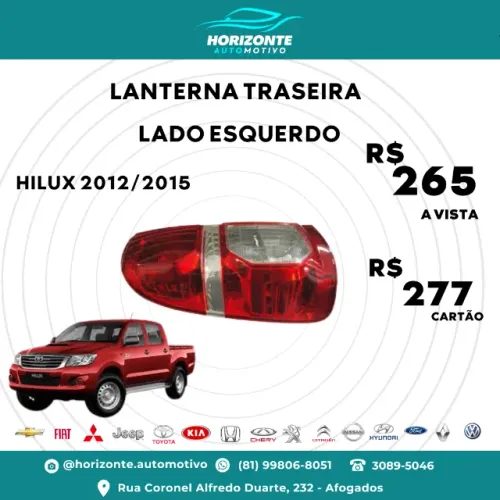 lanterna traseira L/E hilux 2012 á 2015
