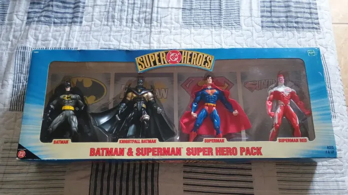 Boneco super DC heroes Batman superman super hero pack.