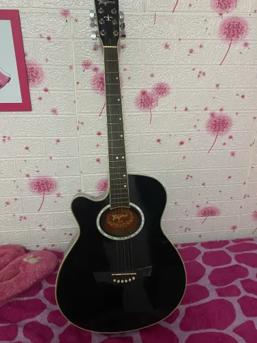 Violão Tagima Canhoto Folk Elétrico Preto Cordas de Aço ?