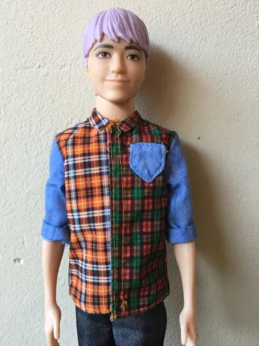 Barbie ken cabelo roxo