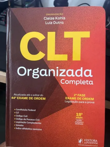 Vade Mecum/CLT Organizada - 18° Edição/44° Exame de Ordem