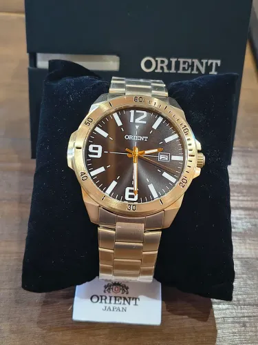 Relógio Orient masculino dourado, novo, original e 15 meses de garantia.