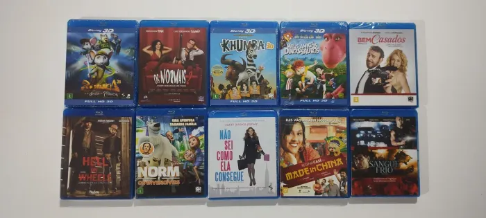 Lote 10 filmes lacrados em Blu ray