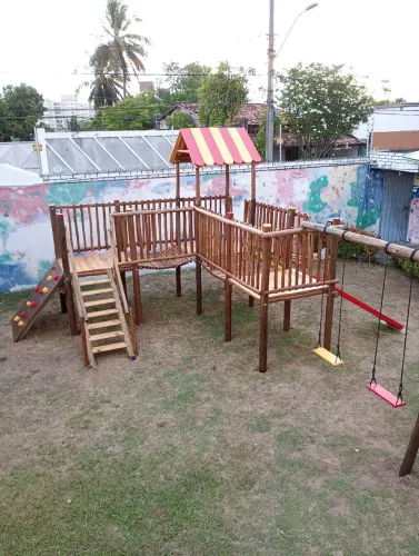 Playground; parque; pergolado; estruturas em Eucalipto