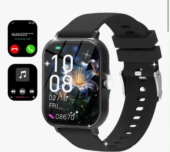 Relógio smartwatch Bluetooth com chamada e música 