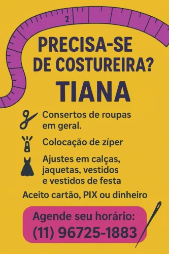 Costureira na vila São Pedro