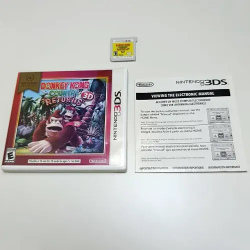 Jogo Nintendo 3DS Donkey Kong Country Returns Americano Nintendo Selects Encarte Desbotado