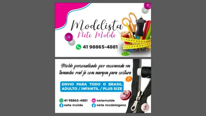 Molde por encomenda para costura