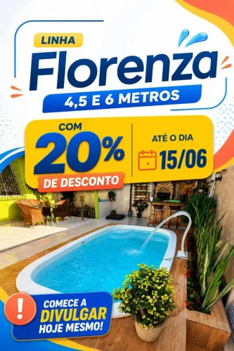 Piscinas de fibra  20% de desconto 